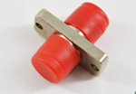 电信级 FC/UPC 单工 方型一体 光纤适配器 红色 锌合金