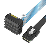 MINI SAS SFF-8087转4SFF-8482一体式 服务器硬盘连接线