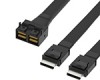 Mini SAS HD SFF-8643 8i转Oculink 2SFF-8611高速线