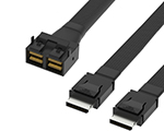 Mini SAS HD SFF-8643 8i转Oculink 2SFF-8611高速线