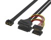 HD Mini SAS SFF-8643 8i转U.2 2SFF-8639+Power 15P硬盘数据线