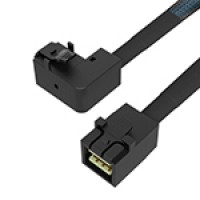MiniSAS HD SFF-8643转SFF-8643右弯 数据传输线