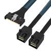 MCIO 8X 转 2Mini SAS HD SFF-8643 服务器连接线