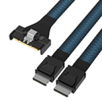 MCIO 8X 转 2*Oculink SFF-8611 高速线