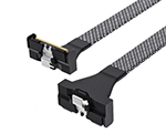 MCIO 8X转MCIO 8X 弯头对弯头PCIe5.0高速数据线