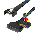 MCIO 4X 转U.2(SFF-8639)+15P 多功能连接器