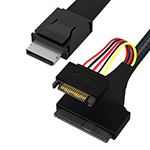 Oculink SFF-8611转SFF-8639+15P SATA 服务器阵列卡数据线