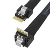 Slim SAS SFF-8654 4i转SFF-8654 4i内in弯 服务器磁盘阵列数据线