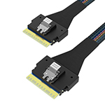 Slim SAS SFF-8654 8i转SFF-8654 74P SAS4.0服务器磁盘阵列数据线