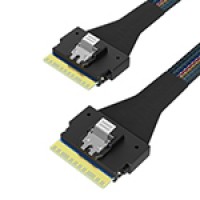 Slim SAS SFF-8654 8i转SFF-8654 74P SAS4.0服务器磁盘阵列数据线