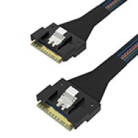 SlimSAS SFF-8654 8i转SFF-8654 8i 防斜插服务器硬盘数据线