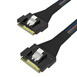 SlimSAS SFF-8654 8i转SFF-8654 8i 防斜插服务器硬盘数据线