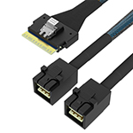 Slim SAS SFF-8654 74P转36P HD Mini SAS 2SFF-8643 服务器阵列卡连接线