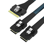 Slim SAS SFF-8654 74P转36P Mini SAS 2SFF-8087 服务器数据线