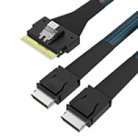 SlimSAS SFF-8654 8i转Oculink 2SFF-8611 4i 服务器主板磁盘背板数据线