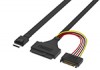 Oculink SFF-8611转U.2 SFF-8639+Power 15P SATA硬盘线缆