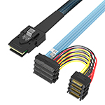 Mini SAS SFF-8087转4SFF-8482带大4Pin电源 服务器线