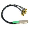 1M QSFP to (16) SMA RF Coax Cable